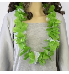 Гавайские леи Нимфа (зеленые с белым) купить в интернет магазине подарков ПраздникШоп