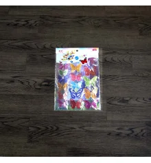 Наклейка 3D Бабочки H-Z-104 с красной окантовкой (уп.18 шт) купить в интернет магазине подарков ПраздникШоп