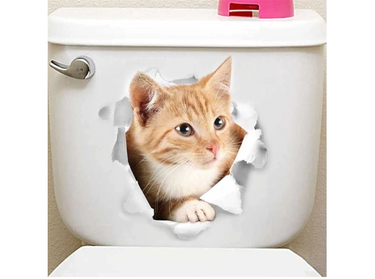 Интерьерная наклейка CD Кот Рыжий XH2006 23х25см купить в интернет магазине подарков ПраздникШоп