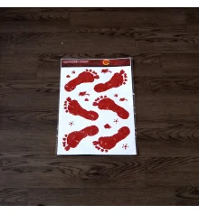 Интерьерная наклейка HL Кровавые следы Ноги 43х30см купить в интернет магазине подарков ПраздникШоп