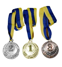 Медаль наградная 43504 Д7см 2 место Серебро купить в интернет магазине подарков ПраздникШоп