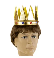 Корона детская Самоцветы (золотая) купить в интернет магазине подарков ПраздникШоп