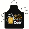Фартук с приколом Поцелуй повара и принеси пиво