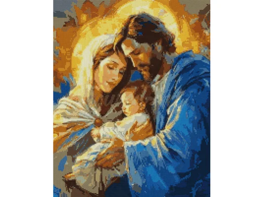 Алмазная мозаика SANTI Святое семейство 40х50 см на подрамнике купить в интернет магазине подарков ПраздникШоп