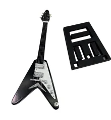 Гитара «Gibson Flying» миниатюра дерево (18×7 × 1.5 см) купить в интернет магазине подарков ПраздникШоп