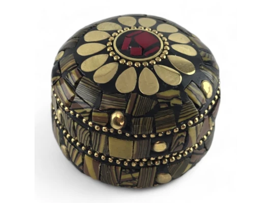 Шкатулка металлическая с кораллами (h-3.2 купить в интернет магазине подарков ПраздникШоп