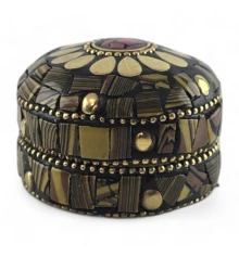 Шкатулка металлическая с кораллами (h-3.2 купить в интернет магазине подарков ПраздникШоп