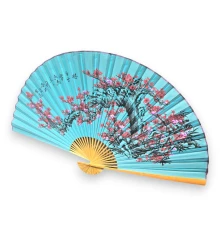 Веер настенный «Сакура на голубом фоне» ткань (122×6х 211 см) купить в интернет магазине подарков ПраздникШоп