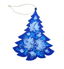 Крафтовая новогоднее украшение «Подвеска елочка» (135×100×4мм).Деревяная елочка купить в интернет магазине подарков ПраздникШоп