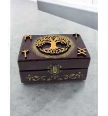 Шкатулка для рун «Древо Жизни» (15×10×7 см) купить в интернет магазине подарков ПраздникШоп