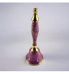 Колокольчик с ручкой с рисунком бронзовый «Птицы на розовом фоне» (21.5×14×7.4 см) купить в интернет магазине подарков ПраздникШоп
