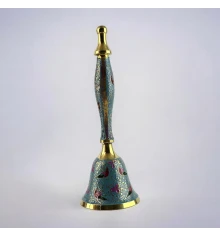 Колокольчик с ручкой с рисунком бронзовый «Птицы на голубом фоне» (21.5×14×7.4 см) купить в интернет магазине подарков ПраздникШоп