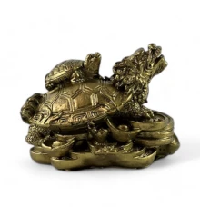 Черепаха-дракон «Биси» каменная крошка «бронзовый» (7×6×5.5 см) купить в интернет магазине подарков ПраздникШоп