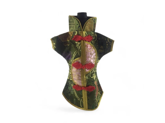 Чехол на бутылку зеленый «Кимоно» (28×25 см) купить в интернет магазине подарков ПраздникШоп