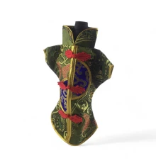 Чехол на бутылку зеленый «Кимоно» (28×25 см) купить в интернет магазине подарков ПраздникШоп