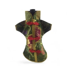 Чехол на бутылку зеленый «Кимоно» (28×25 см) купить в интернет магазине подарков ПраздникШоп