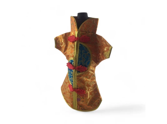 Чехол на бутылку оранжевый «Кимоно» (28×25 см) купить в интернет магазине подарков ПраздникШоп