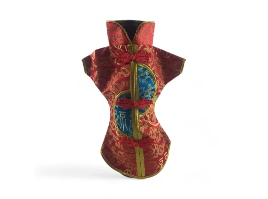 Чехол на бутылку красный «Кимоно» (28×25 см) купить в интернет магазине подарков ПраздникШоп