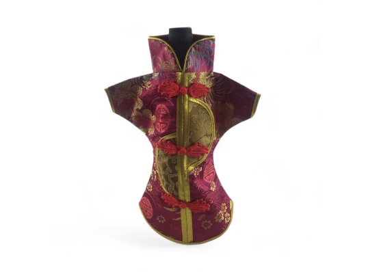 Чехол на бутылку малиновый «Кимоно» (28×25 см) купить в интернет магазине подарков ПраздникШоп