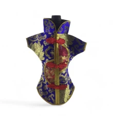 Чехол на бутылку синий «Кимоно» (28×25 см) купить в интернет магазине подарков ПраздникШоп