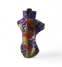 Чехол на бутылку синий «Кимоно» (28×25 см) купить в интернет магазине подарков ПраздникШоп