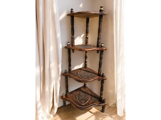 Этажерка из мангового дерева на 4 полки (115×59×42 см) купить в интернет магазине подарков ПраздникШоп