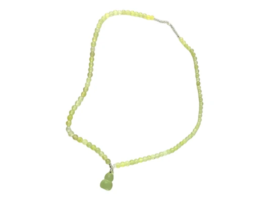 Ожерелье нефритовое с кулоном «Тыква Горлянка» (22.5 см) купить в интернет магазине подарков ПраздникШоп