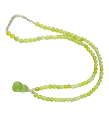 Ожерелье нефритовое с кулоном «Тыква Горлянка» (22.5 см) купить в интернет магазине подарков ПраздникШоп