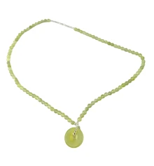 Ожерелье нефритовое с кулоном «Монета» (22.5 см) купить в интернет магазине подарков ПраздникШоп