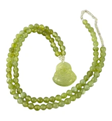 Ожерелье нефритовое с кулоном «Будда» (30 см) купить в интернет магазине подарков ПраздникШоп