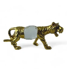 Статуэтка «Тигр» из бронзы и хрусталя (4.6×9.6×3 см) купить в интернет магазине подарков ПраздникШоп