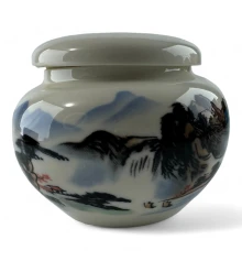 Баночка для чая керамическая (11.3×9.5×7.5 см) купить в интернет магазине подарков ПраздникШоп