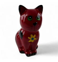Копилка керамическая «Красный кот» (14×7.5×9 см) купить в интернет магазине подарков ПраздникШоп