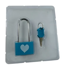 Замок для влюбленных бирюзовый «Сердце» (7×3.3×1.1 см) купить в интернет магазине подарков ПраздникШоп
