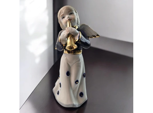 Фигурка ангела с трубой «Небесная мелодия» (14.6×7 см) купить в интернет магазине подарков ПраздникШоп