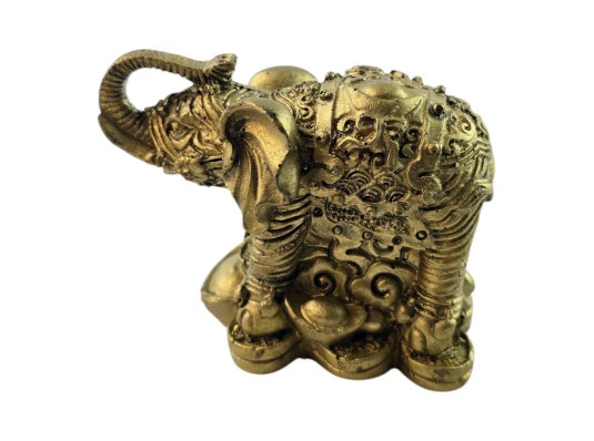 Слон на монетах «Бронзовое богатство» (6×4.5×8 см) купить в интернет магазине подарков ПраздникШоп