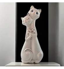 Кошки пара фарфоровые (17.5×7.7×5 см) купить в интернет магазине подарков ПраздникШоп