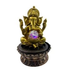 Фонтан Ганеша с сиянием духовного света (30×19.5×25 см) купить в интернет магазине подарков ПраздникШоп