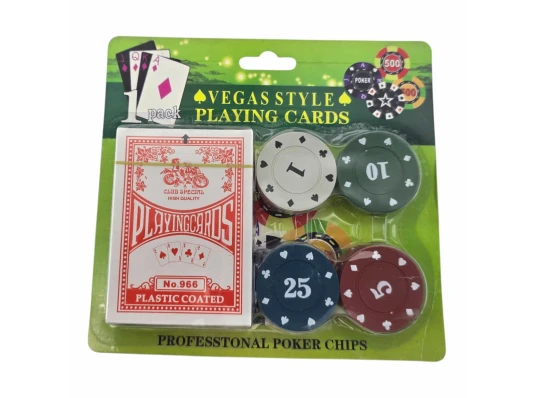 Покерные фишки (20 штук) с картами купить в интернет магазине подарков ПраздникШоп