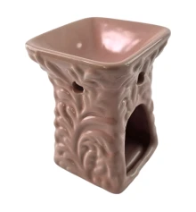 Аромалампа керамическая бежевая глянцевая (10×7.4×7.4 см) купить в интернет магазине подарков ПраздникШоп