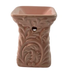 Аромалампа керамическая бежевая глянцевая (10×7.4×7.4 см) купить в интернет магазине подарков ПраздникШоп