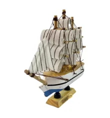 Модель парусника на подставке «Голубой Бриз» (14×12.5×3.3 см) купить в интернет магазине подарков ПраздникШоп