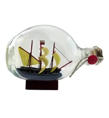 Модель парусника в бутылке (13×7 см) купить в интернет магазине подарков ПраздникШоп