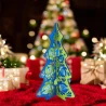 Новогодняя елка «Цветочные узоры» (180×120×4мм).Деревяная елочка, расписано вручную