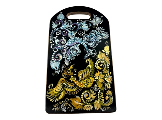 Доска кухонная «Песня Фениксов» ручная роспись (34×19.5×1.5 см) купить в интернет магазине подарков ПраздникШоп