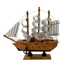 Модель парусника на подставке «Морской Бриг Мечты» (14.5×14.5×3.6 см) купить в интернет магазине подарков ПраздникШоп