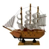 Модель парусника на подставке «Морской Бриг Мечты» (14.5×14.5×3.6 см)