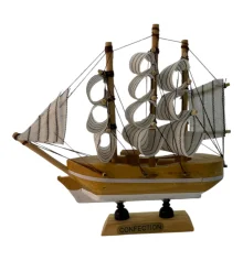 Модель парусника на подставке «Морская мечта» (14×12.5×3.3 см) купить в интернет магазине подарков ПраздникШоп