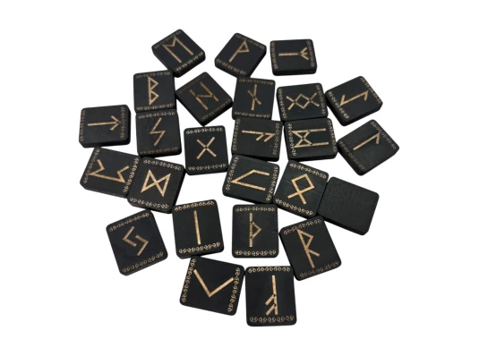 Руны «Скандинавские» темные с орнаментом купить в интернет магазине подарков ПраздникШоп