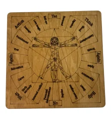 Таблица для работы с маятником «Магические воздействия» светлая на английском языке (18×18×0.4 см) купить в интернет магазине подарков ПраздникШоп